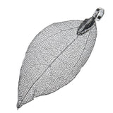 Maxbell 1 Piece Leaf Charms Pendant Findings for Jewelry Making Craft Black 3X5cm