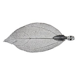 Maxbell 1 Piece Leaf Charms Pendant Findings for Jewelry Making Craft Black 3X5cm