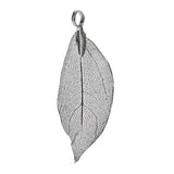 Maxbell 1 Piece Leaf Charms Pendant Findings for Jewelry Making Craft Black 3X5cm