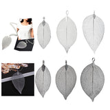 Maxbell 1 Piece Leaf Charms Pendant Findings for Jewelry Making Craft Black 3X5cm