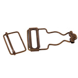 Maxbell Set of 6 Dungaree Fasteners Clip/Brace Buckles for Suspenders 2.8cm Bronze