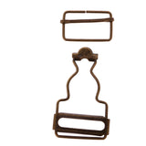 Maxbell Set of 6 Dungaree Fasteners Clip/Brace Buckles for Suspenders 2.8cm Bronze