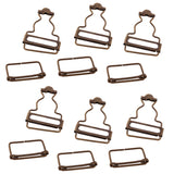 Maxbell Set of 6 Dungaree Fasteners Clip/Brace Buckles for Suspenders 2.8cm Bronze