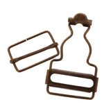 Maxbell Set of 6 Dungaree Fasteners Clip/Brace Buckles for Suspenders 2.8cm Bronze