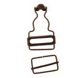 Maxbell Set of 6 Dungaree Fasteners Clip/Brace Buckles for Suspenders 2.8cm Bronze