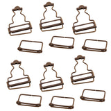 Maxbell Set of 6 Dungaree Fasteners Clip/Brace Buckles for Suspenders 3.2cm Bronze