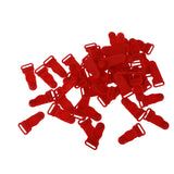 Maxbell 50 pcs New DIY Accessories Bra Underwear Plastic Buckles  Red