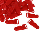 Maxbell 50 pcs New DIY Accessories Bra Underwear Plastic Buckles  Red