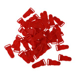 Maxbell 50 pcs New DIY Accessories Bra Underwear Plastic Buckles  Red