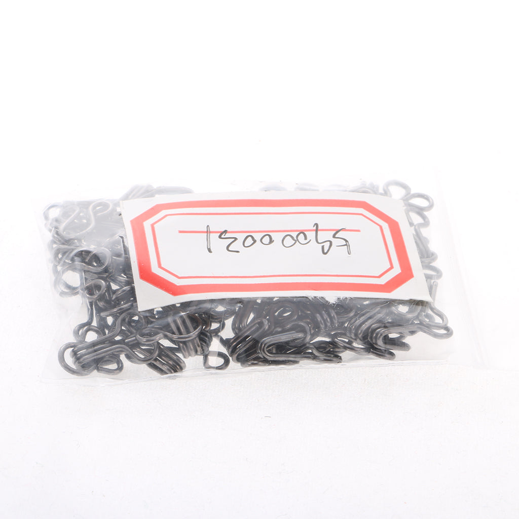Maxbell Set of 50 Hook Eyes Underwear Clasp Fasteners Sewing On Buckle  Gun Black