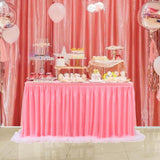 Maxbell Pink Table Skirt Tulle Tutu for Rectangle or Round Table 9 ft x 30 in