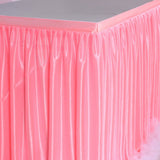Maxbell Pink Table Skirt Tulle Tutu for Rectangle or Round Table 9 ft x 30 in