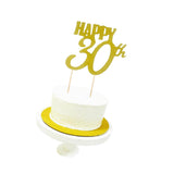 Maxbell Happy Birthday Cake Topper First Birthday to 80th Birthday Cupcake Topper 30