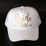 Maxbell Wedding Bride Tribe Caps Hat Baseball Cap Party Gift White