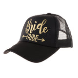 Maxbell Wedding Bride Tribe Caps Hat Baseball Cap Party Gift Black