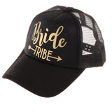 Maxbell Wedding Bride Tribe Caps Hat Baseball Cap Party Gift Black