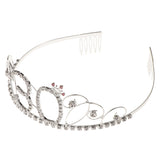 Maxbell 30th Birthday Girl Tiara and Sash Rhinestone Crown for Birthday Celebrations