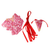 Maxbell 10 Pieces Triangle Design Candy Boxes Gift Boxes Wedding Favors Rose Red