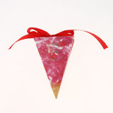 Maxbell 10 Pieces Triangle Design Candy Boxes Gift Boxes Wedding Favors Rose Red