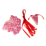 Maxbell 10 Pieces Triangle Design Candy Boxes Gift Boxes Wedding Favors Rose Red