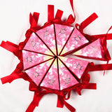 Maxbell 10 Pieces Triangle Design Candy Boxes Gift Boxes Wedding Favors Rose Red