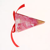 Maxbell 10 Pieces Triangle Design Candy Boxes Gift Boxes Wedding Favors Rose Red