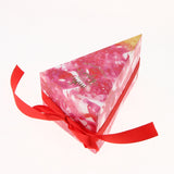 Maxbell 10 Pieces Triangle Design Candy Boxes Gift Boxes Wedding Favors Rose Red