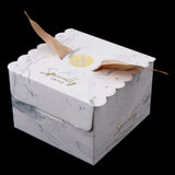 Maxbell 10 Pieces Candy Chocolate Gift Box Wedding Favor Boxes with Ribbon Decor B