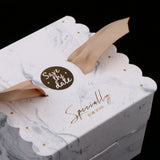 Maxbell 10 Pieces Candy Chocolate Gift Box Wedding Favor Boxes with Ribbon Decor B