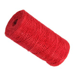 Maxbell 100m Jute Cord 2mm String Crafts DIY Gift Wrapping Twine Rope Red
