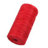 Maxbell 100m Jute Cord 2mm String Crafts DIY Gift Wrapping Twine Rope Red