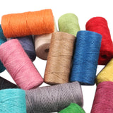 Maxbell 100m Jute Cord 2mm String Crafts DIY Gift Wrapping Twine Rope Red