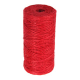 Maxbell 100m Jute Cord 2mm String Crafts DIY Gift Wrapping Twine Rope Red