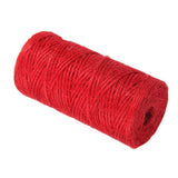 Maxbell 100m Jute Cord 2mm String Crafts DIY Gift Wrapping Twine Rope Red