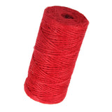 Maxbell 100m Jute Cord 2mm String Crafts DIY Gift Wrapping Twine Rope Red
