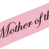 Maxbell Mother of the Groom Stain Sash Wedding Ceremony Party Supply Pink Black