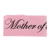 Maxbell Mother of the Groom Stain Sash Wedding Ceremony Party Supply Pink Black