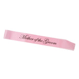 Maxbell Mother of the Groom Stain Sash Wedding Ceremony Party Supply Pink Black