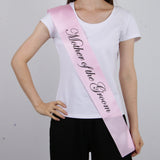 Maxbell Mother of the Groom Stain Sash Wedding Ceremony Party Supply Pink Black