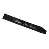 Maxbell Mother of the Bride Stain Sash Bridal Shower Wedding Supplies Black White