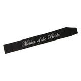 Maxbell Mother of the Bride Stain Sash Bridal Shower Wedding Supplies Black White