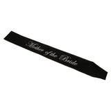 Maxbell Mother of the Bride Stain Sash Bridal Shower Wedding Supplies Black White