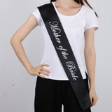 Maxbell Mother of the Bride Stain Sash Bridal Shower Wedding Supplies Black White