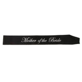 Maxbell Mother of the Bride Stain Sash Bridal Shower Wedding Supplies Black White