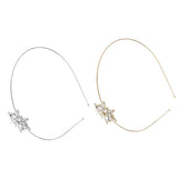 Maxbell Women's Wedding Crystal Bridal Crown Headband Tiara Headdress Golden B