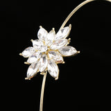 Maxbell Women's Wedding Crystal Bridal Crown Headband Tiara Headdress Golden B