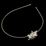 Maxbell Women's Wedding Crystal Bridal Crown Headband Tiara Headdress Golden B