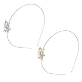 Maxbell Women's Wedding Crystal Bridal Crown Headband Tiara Headdress Golden B