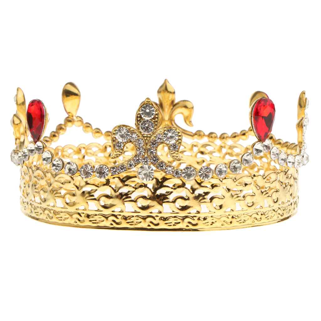 Maxbell Baroque Style Bridal Princess Crystal Tiara Wedding Crown Headband Golden B