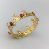 Maxbell Baroque Style Bridal Princess Crystal Tiara Wedding Crown Headband Golden D